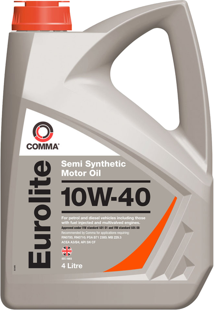 Моторное масло Comma EUROLITE 10W-40 4 л (EUL4L) – фото, отзывы ...