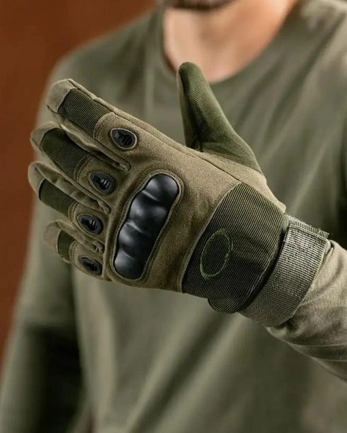 Тактичні рукавички військові Combat Хакі XL - зображення 1
