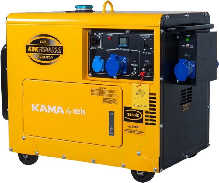 Генератор дизельний Kama KDK7500SCA 5/5.5 кВт електричний пуск AVR (YT29006) - зображення 1