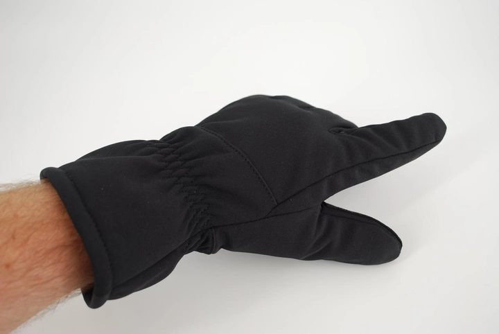 Тактичні рукавички теплі softshell 9100_XL_Black - зображення 1