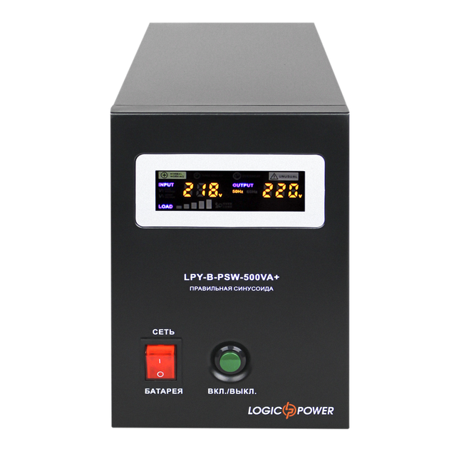 ДБЖ LogicPower LPY-B-PSW-500VA+ (4149) - Лінійно-інтерактивний на 350 Вт, чиста синусоїда. - зображення 5