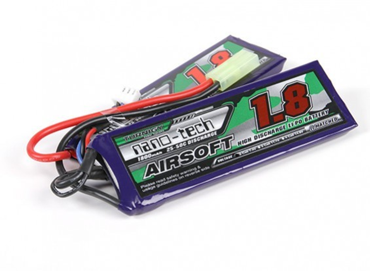 Акумулятор Turnigy LiPo 7.4v 1800mAh 25-50C нунчаки (для Страйкболу, Airsoft) - зображення 1