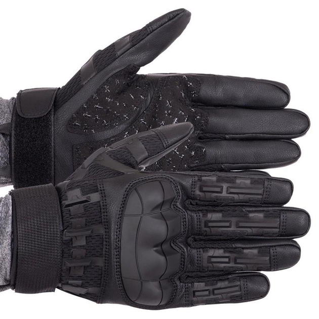 Тактичні рукавички із закритими пальцями Zelart Military Rangers 9879 розмір M Black - зображення 1