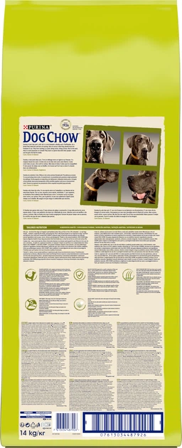 Sucha karma dla psów dużych ras od 2 roku życia Dog Chow Large Breed z indykiem 14 kg (7613034487926) - obraz 3
