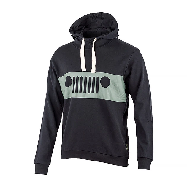 Jeep J Man Hooded Sweatshirt Full Zip Star&Jeep Small Print