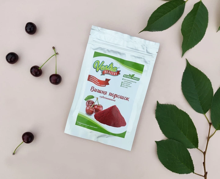 Вишня сублімована Vestra Healthy порошок 50 г - Фото 3 Вишня сублімована Vestra Healthy порошок 50 г - зображення 3