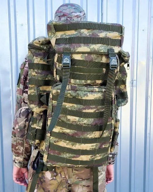 Сумка - рюкзак баул 100л військовий водозахисний Oxford 600D Камуфляж - изображение 1