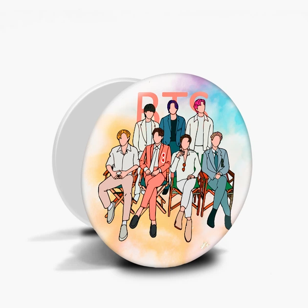 Попсокет (Popsockets) держатель для смартфона БТС (BTS) (8754-3264-WT) Белый - изображение 5