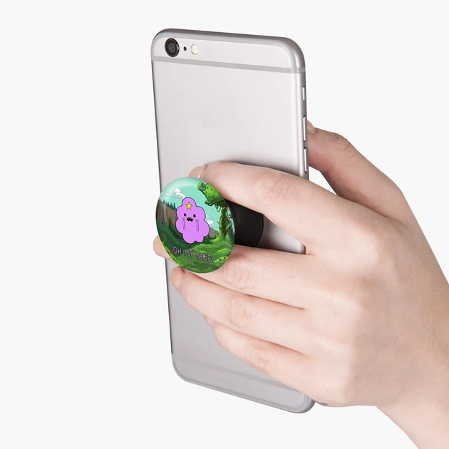 Попсокет (Popsockets) держатель для смартфона Принцесса похлебка (Lumpy Space Princess) (8754-1575-BK) Черный - Фото 3 Попсокет (Popsockets) держатель для смартфона Принцесса похлебка (Lumpy Space Princess) (8754-1575-BK) Черный - изображение 3