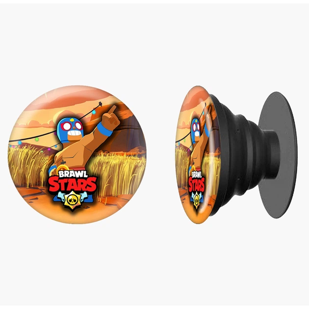 Попсокет (Popsockets) держатель для смартфона Эль Примо Бравл Старс (El Primo Brawl Stars) (8754-1011-BK) Черный - изображение 8