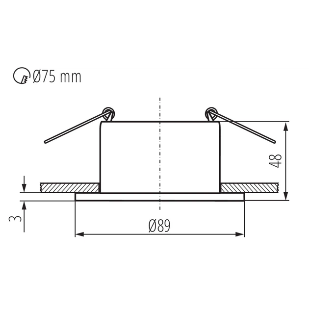 Точковий світильник Kanlux 36224 Glozo DSO G/B GU10/GU5.3 1x10W IP20 Bl - изображение 2