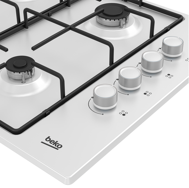 Газова варильна поверхня Beko HIGG 64123 SW (6739349) - зображення 4
