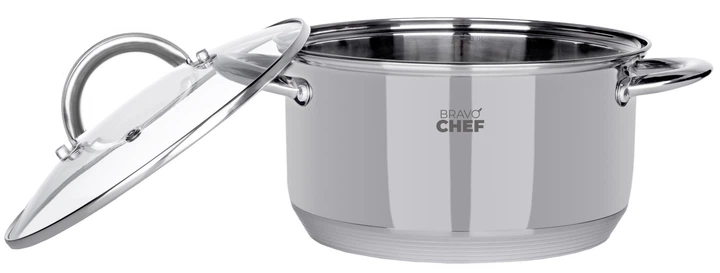 Кастрюля Bravo Chef 22 см (4.35 л) з кришкою (6720870) - зображення 3