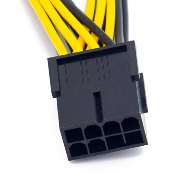 Кабель питания для видеокарт Molex 18 см U&P 8 pin - 2 x 8 (6+2) pin 0.2 м Black/Yellow - Фото 2 Кабель питания для видеокарт Molex 18 см U&P 8 pin - 2 x 8 (6+2) pin 0.2 м Black/Yellow - изображение 2