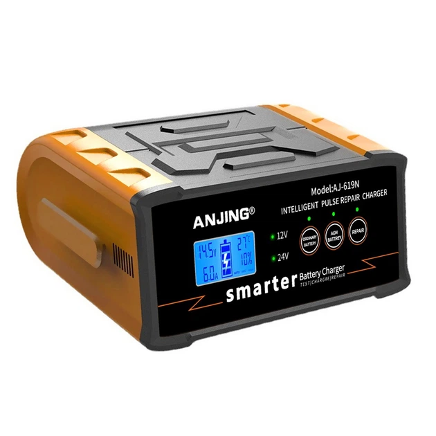 Интеллектуальное зарядное устройство Anjing AJ-619N 12V/ 24V 300W для гелевых, кислотных, AGM аккумуляторов - изображение 2