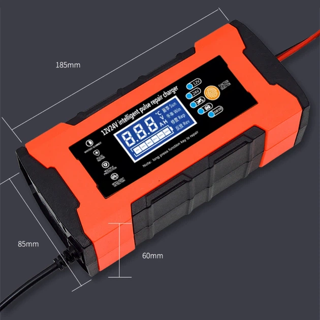 Интеллектуальное зарядное устройство 12V/ 24V 10A 120W для гелевых, кислотных, AGM аккумуляторов - изображение 6