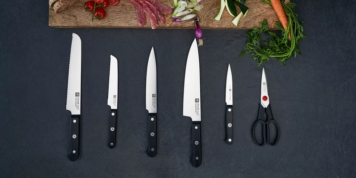 Набор ножей Zwilling Gourmet 7 предметов самозатачивающийся блок Made in Germany лезвия Friodur чёрный (36133-210-0) - изображение 3