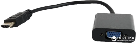 Adapter Cablexpert HDMI - VGA 0,15 m (A-HDMI-VGA-04) - Zdjęcie 1 Adapter Cablexpert HDMI - VGA 0,15 m (A-HDMI-VGA-04) - obraz 1