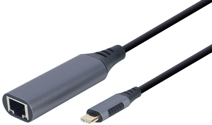 Гигабитный сетевой адаптер Cablexpert USB Type-C - RJ-45 0.15 м Серый ...