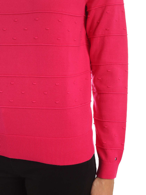 Sweter damski bawełniany Tommy Hilfiger Cambry WW0WW26544 XL Różowy (8719861496892) - obraz 4