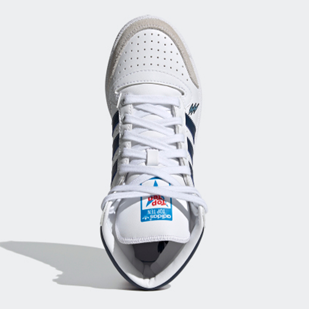 Жіночі кеди високі adidas Originals Top Ten Junior FY7163 36 2/3 (4UK) Білий/Синій (4062065770904) - зображення 5