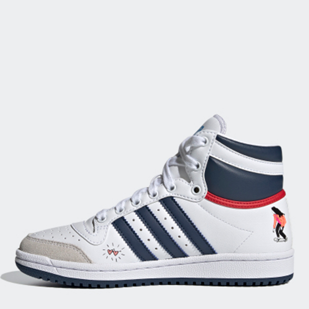 Жіночі кеди високі adidas Originals Top Ten Junior FY7163 38 (5UK) Білий/Синій (4062065774575) - зображення 3