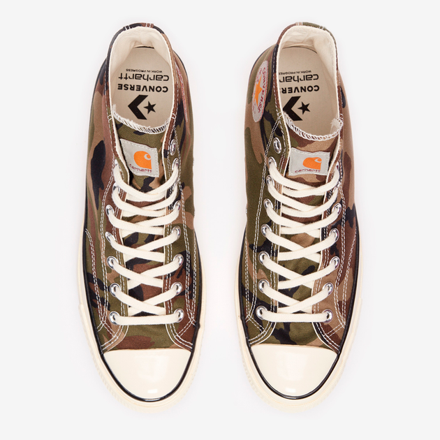 Чоловічі кеди високі Converse Carhartt WIP Chuck 70 Hi 169221C 40 25.5 см Covert Green/Dark Earth (194432693272) - зображення 6