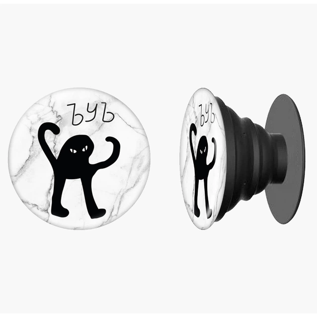 Попсокет (Popsockets) держатель для смартфона черный кот (8754-1331-BK) Черный - изображение 4