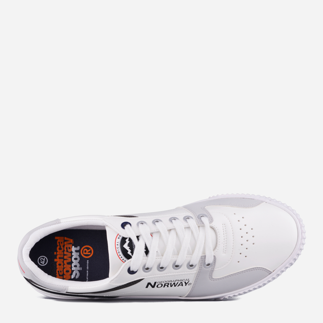 Чоловічі кеди низькі Geographical Norway GNM21103-17 45 White (8445377017176) - зображення 4