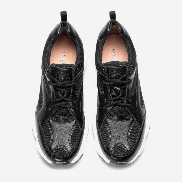 Sneakersy damskie z siatki na wysokiej platformie do kostki Buty sportowe Kazar 53278-S5-00 37 24 cm Czarne (5903387264735) - obraz 3