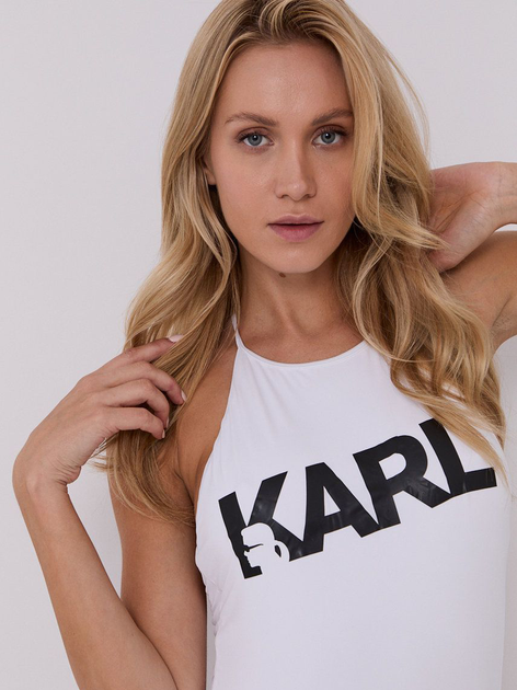 Суцільний купальник жіночий Karl Lagerfeld KL21WOP03 XS White (8051884140261) - зображення 3