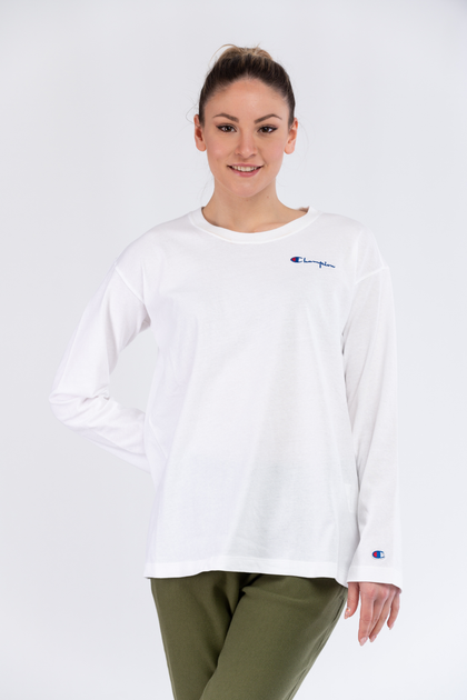 Longsleeve damski Champion 110994-WW001 L Biały (8056426111822) - obraz 1