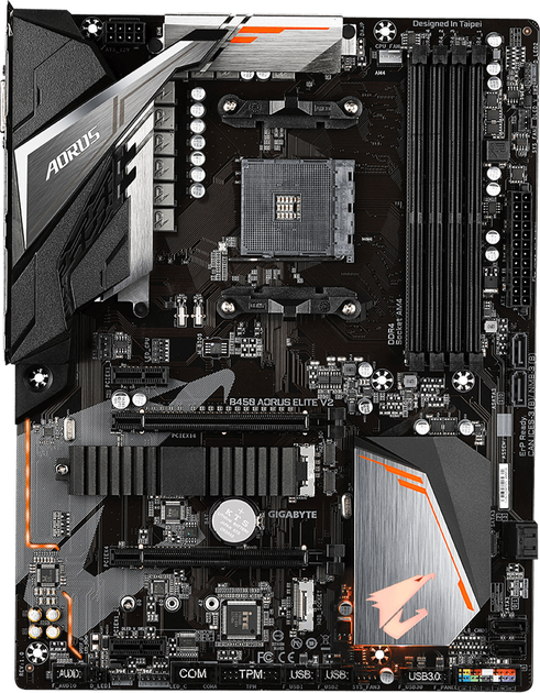 Материнская плата Gigabyte B450 Aorus Elite V2 (sAM4, AMD B450, PCI ...
