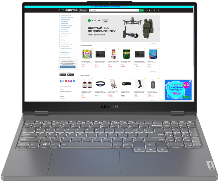 Ноутбук Lenovo Legion 5 15ARH7H (82RD00AWRA) Storm Grey / AMD Ryzen 7 ...