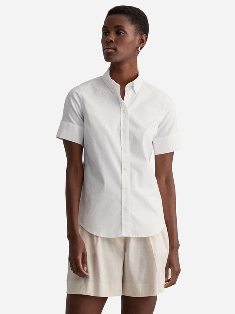 Сорочка GANT Stretchord Solid Ss Shirt 4320114 42 White (7325705719518) - зображення 1