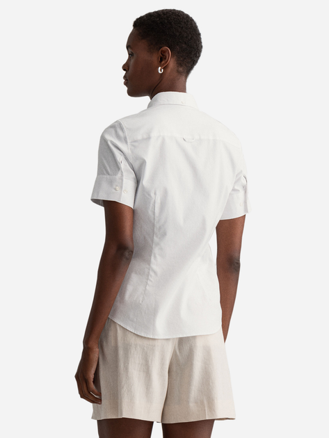 Сорочка GANT Stretchord Solid Ss Shirt 4320114 42 White (7325705719518) - зображення 2
