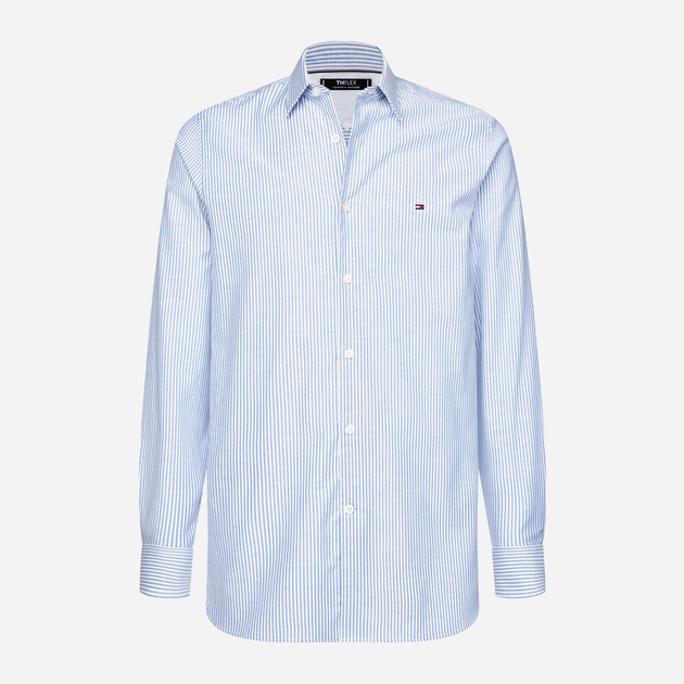 Koszula Tommy Hilfiger Slim Flex Ithaca Shi MW0MW12176 S Niebieski/Wielokolorowy (8719859967342) - obraz 4