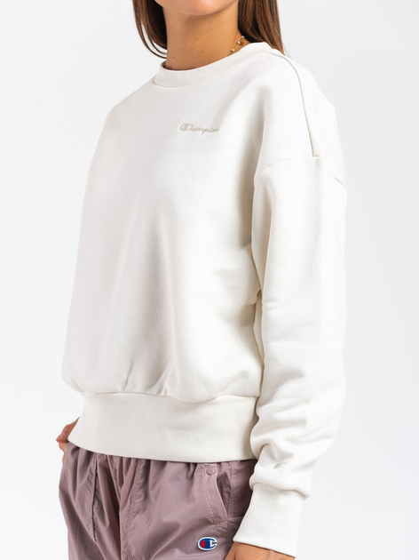 Bluza damska bez kaptura Champion 114742-WW034 XS Biała (8053305871440) - obraz 3