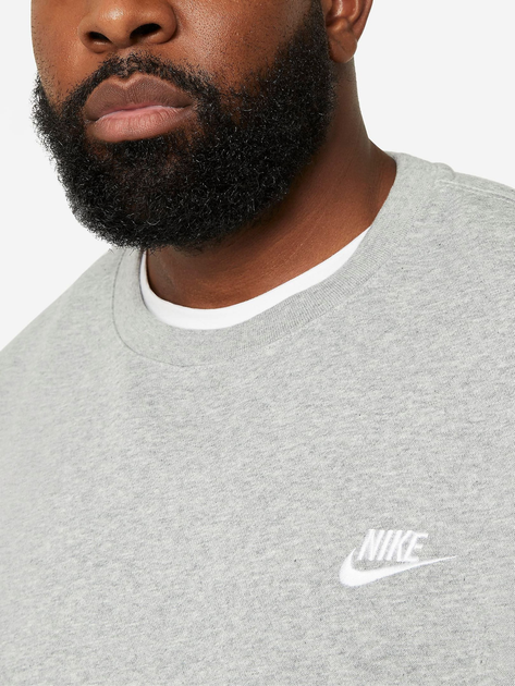 Bluza bez kaptura męska Nike M Nsw Club Crw Bb BV2662-063 L Szara (193146344616) - obraz 8