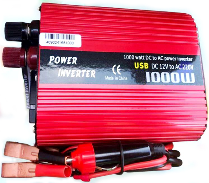 Перетворювач напруги автомобільний інвертор Power Inverter Wimpex 1000W 12v/220v/2USB (par_WX 1000) - зображення 1