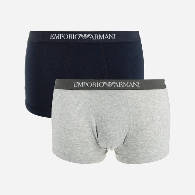 Bokserki Emporio Armani CC722-111613 M 2 szt Niebieskie/Szare (8051495537832) - obraz 1