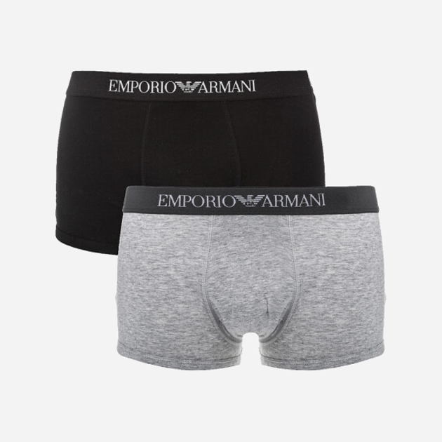 Труси-шорти Emporio Armani CC722-111613 M 2 шт. Чорний/Сірий (8053320294545) - зображення 1