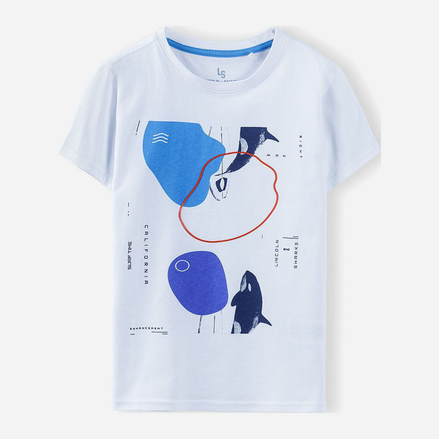 T-shirt 5.10.15 Futu Aqua 2I4025 152 cm Biały (5902361969734) - obraz 1