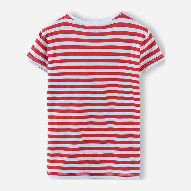 T-shirt dziecięcy dla dziewczynki 5.10.15 Mix And Match 3I4033 92 cm Biały/Czerwony (5902361954822) - obraz 2
