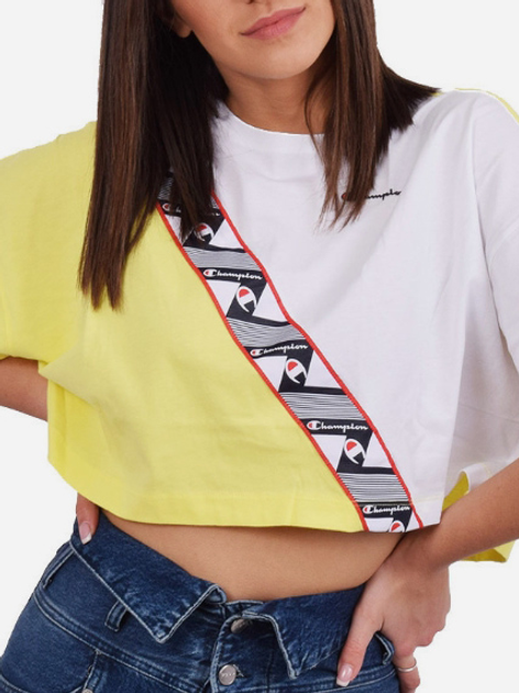 T-shirt damski Champion 112767-YS004 S Żółty (8056426734090) - obraz 3