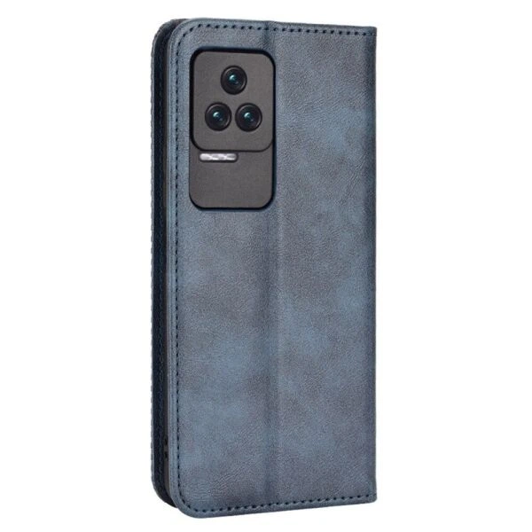 Чехол-книжка Deexe Retro Style для Xiaomi Poco F4 / Redmi K40S - Blue - изображение 4