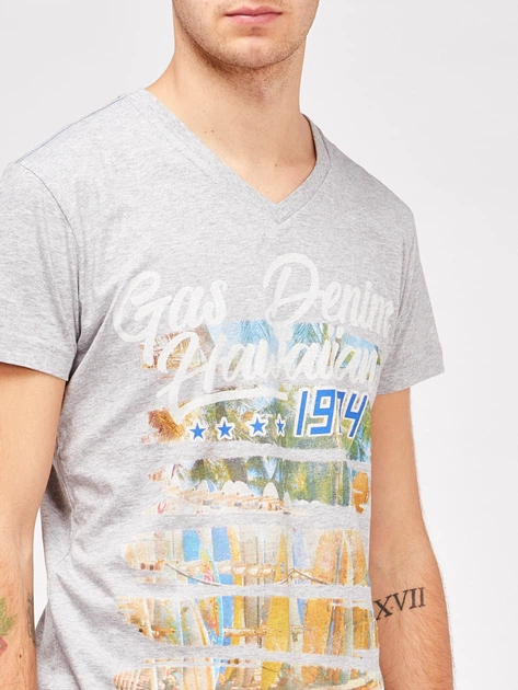 Футболка GAS 542981182612-0174 XL Grey Melange (8056775469650) - зображення 3