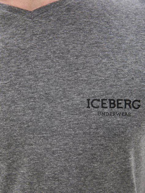 T-Shirt Iceberg V-neck Monopack ICE1UTS02 XL Szary Melanż (8051884133584) - obraz 3