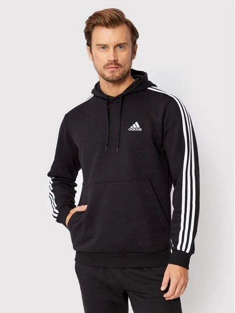 Худі утеплене чоловіче Adidas 3 Stripe Fleece Hoody GK9072 M Черное (4064045329119 ) - зображення 1