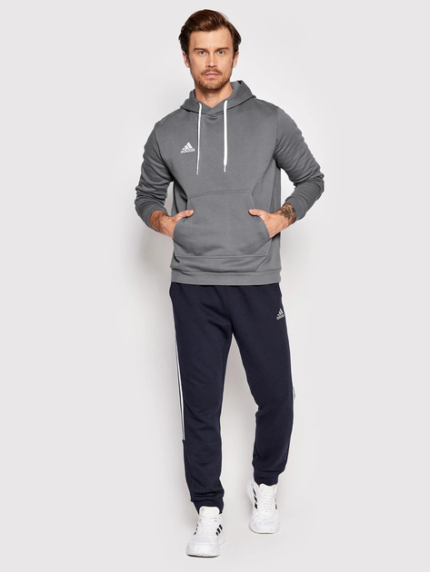 Bluza męska z kapturem kangurka Adidas Entrada 22 Hoody HB0578 L Szara (4065418941440) - obraz 3